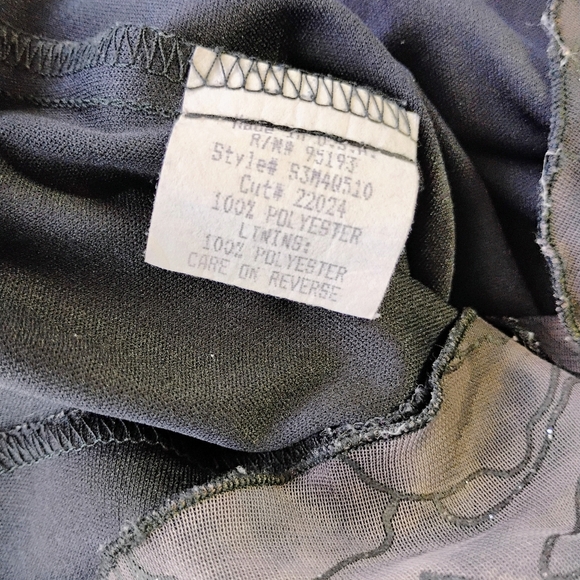 Y2K M Studio Cowl Neck Dress Fairy Grunge Floral Glittery Brown Black Size Med - Picture 10 of 15